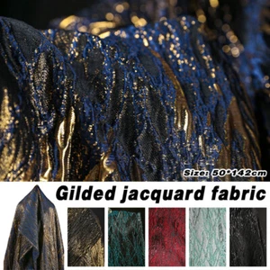 0.5*1.42M 3D Texture Gilded Jacquard Fabric Embossed Hanfu Designer Fabric DIY - Picture 1 of 18