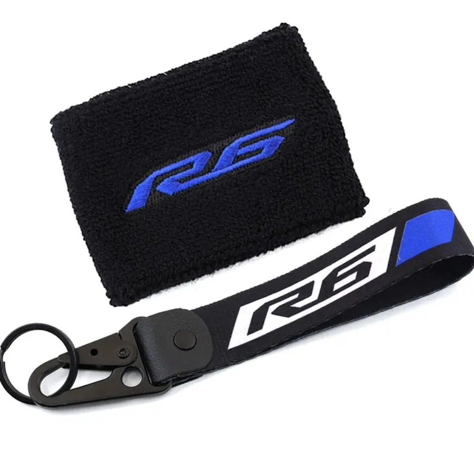 Cubierta de calcetín depósito de freno delantera Yamaha YZF R6 R6S azul + etiqueta de llavero Foto 1 de 1