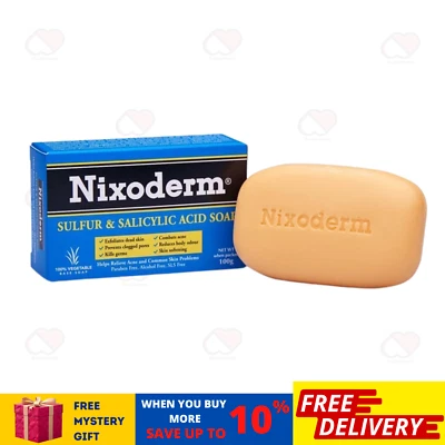 1 Packs of NIXODERM Sulfur & Salicylic Acid Soap 100g - Acne/Common Skin Problem - Image 1 of 4