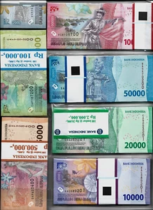Indonesia New 2022 x 20 Sets 100000 50000 20000 10000 5000 2000 1000 Rupiah UNC - Picture 1 of 4