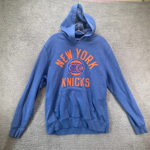 New York Knicks NBA Hoodie (Mens Large) Blue Official Long Sleeve Sweatshirt Cover