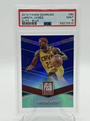 2014 PANINI DONRUSS ELITE BLUE #80 LEBRON JAMES 72/99 PSA 9 - Image 1 of 4