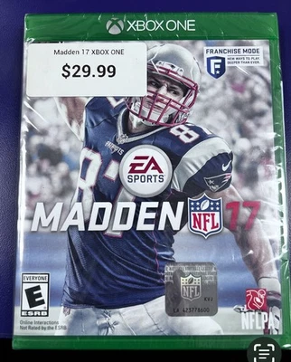 New Xbox One Madden NFL 17 Football Video Game EA Sports 2016 Microsoft Gronk TE - Image 1 of 3