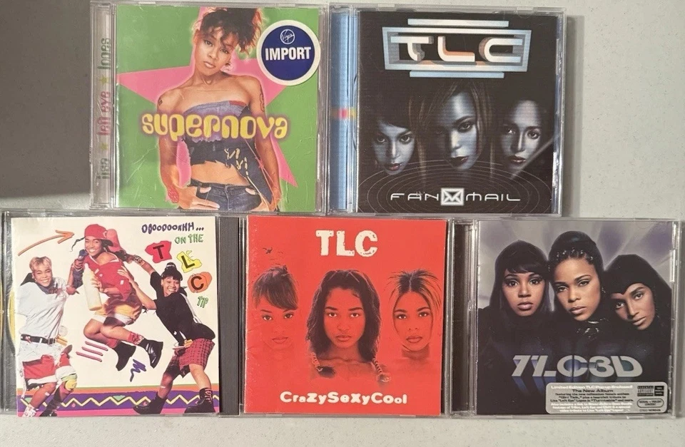 TLC & Left Eye 5CD Lot. Fanmail, TLC3D, Supernova, Crazy Sexy Cool, & On TLC Tip - Image 1 of 4
