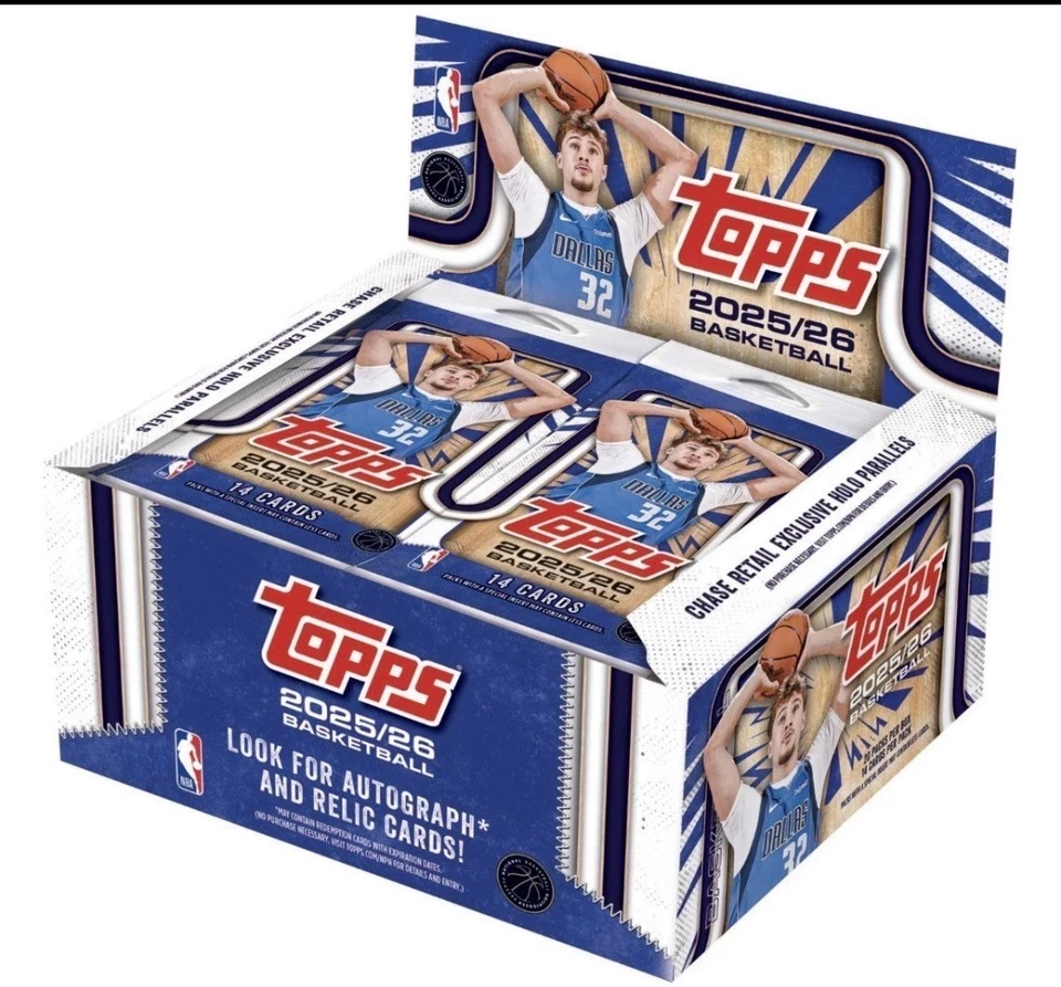 Caja de exhibición sellada de baloncesto Topps 2025-26 Edgecombe Flagg RC reliquia automática Foto 1 de 1