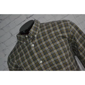 Duluth Trading Co Work Dress Shirt Gray Plaid Cotton Front Pocket Mens Size XL - Picture 1 of 6