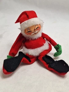 Vintage 5" sitzende Annalee Mobilitee Puppe Weihnachten Santa Meredith NH USA 1970er - Bild 1 von 7