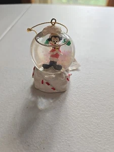 Disney Mickey Mouse Season of Song Mini Snow Globe Christmas Tree Ornament NWT - Picture 1 of 6