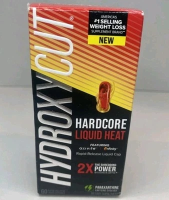 Hydroxycut Hardcore Líquido Calor Pérdida de Peso Suplemento Termogénico 60 Ct Exp2027 Foto 1 de 4