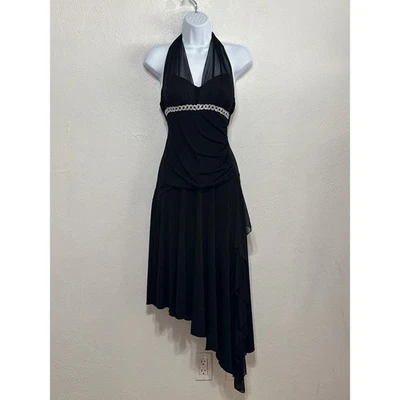Vestido De Colección Años 90 Y2K Babydoll Halter Asimétrico Negro S Capricho Hada Oscura Foto 1 de 4