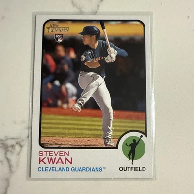 2022 Topps Heritage High Number - Steven Kwan #562 (RC) - Image 1 of 2