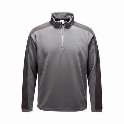 Мужской пуловер The North Face XLT 1/4 на молнии из флиса серый черный для походов на открытом воздухе - Изображение 1 из 4