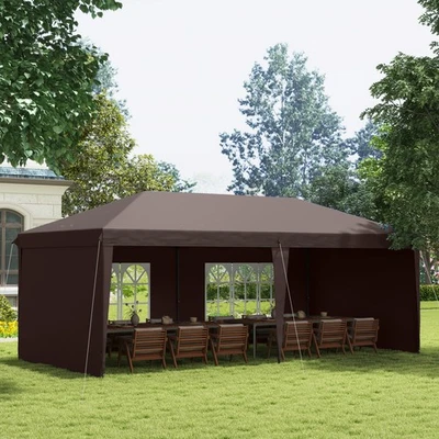 10' x 20' Outdoor Gazebo Canopy Wedding Party Tent with 4 Removable Sidewalls - Image 1 of 4