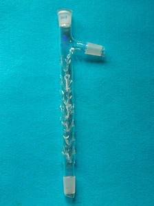 300mm 24/29 Glass Vigreux Fractional Distilling Column W/Side Arm Lab Glassware - Picture 1 of 2