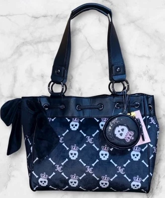 Bolso de Mano Juicy Couture Haunted Couture Calaveras Daydreamer Negro Halloween ~ Nuevo con Etiquetas Foto 1 de 3