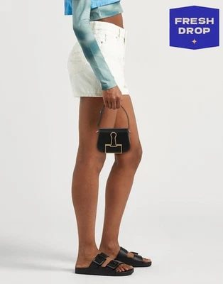 RRP€1590 OFF-WHITE Skeleton Binder Leather Flap Shoulder Bag Knotted Strap - Image 1 of 4