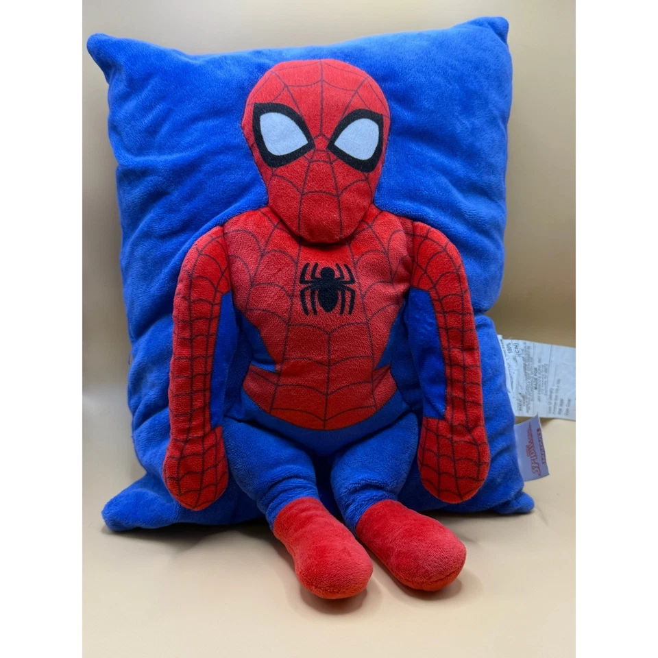 Almohada de peluche Marvel Spider Man compañero juguete de peluche azul rojo niño regalo Foto 1 de 4