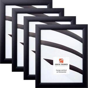 8x10 Black Picture Frame Set | 4-Pack | 1" Premium Matte Black with Glass (1W... - Picture 1 of 7
