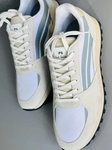 PAUL SMITH HOMBRES Damon Blanco Uk8/EU42 Zapatos Entrenador Nuevos - Imagen 1 de 11