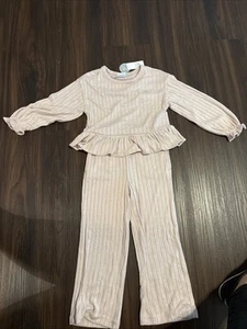 NWT Baby Gap Girls Pink Rib Knit 2 Piece Outfit Long Sleeve 4 Years - Picture 1 of 9