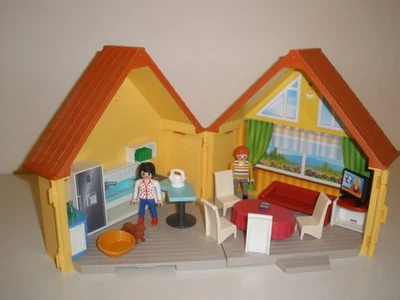 Playmobil Dolls House - Compact, Fold Up  & Fully Furnished. - Image 1 of 4