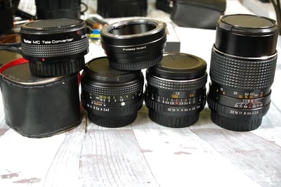 MFT adapted 28mm 50mm 135 prime lens for m4/3 GH-3 GH-4 E-M10 Olympus Panasonic - Image 1 of 4