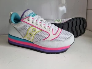 SAUCONY JAZZ TRIPLE S60568 UK 4.5 EU 37.5 WOMENS WHITE PINK RUNNING TRAINERS - Picture 1 of 16
