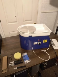Electric Pottery Wheel 350w 25cm Turntable Ceramic Forming Machine Adult Kids - Picture 1 of 16