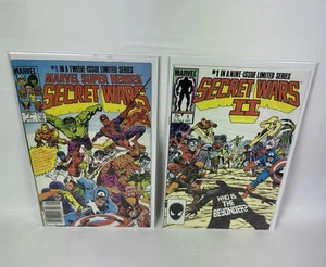 Marvel Super Heroes Secret Wars #1 and Secret Wars II # 1 - Lot of 2 Comic Books - Picture 1 of 8