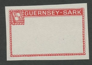 Guernsey SARK 1965/6 Imperf FRAME PROOF Scarlet UM MNH ** - Picture 1 of 1