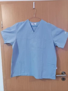 Damen Kasack Gr. XL in Hell- bzw. Eisblau von Clinic dress - Bild 1 von 2