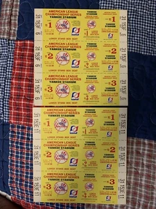 1970 NY Yankees American League Championship Series Uncut Phantom Ticket Sheets - Bild 1 von 5