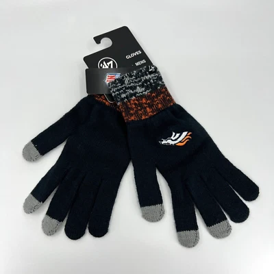 Guantes de Invierno Denver Broncos Para Hombres '47 Marca Azul Tejido NFL Fútbol Preppy Nuevos Foto 1 de 4