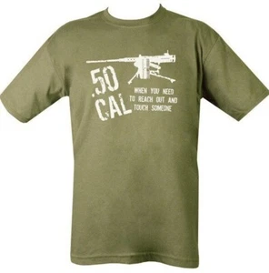 CAMISETA EJÉRCITO 50 CAL FRANCOTIRADOR ALCANCE TOCAR ALGUIEN PARA HOMBRE S-2XL 100% ALGODÓN TOP - Imagen 1 de 3