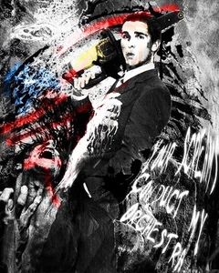 American Psycho Art Print, Patrick Batemen Canvas, Movie Poster - Picture 1 of 8