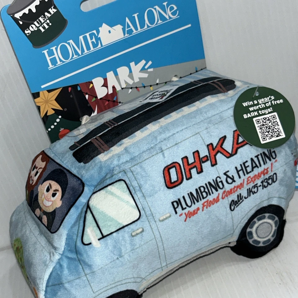 Bark Box Home Alone Oh-Kay Van Dog Toy Plush Chew Toy M/l Barkbox