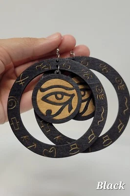 Eye of horus earrings Egyptian Earrings Eye of Ra Earrings Cleopatra Earrings - Image 1 of 4