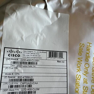 GENUINE CISCO QDD-400-CU3M - 400G Passive Cable 3m - 800-47698-01 New - Picture 1 of 2