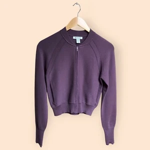 Athleta Advantage Sweater Damask Mauve Lyocell Knit Full Zip Active Women’s XXS - Picture 1 of 22