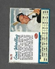 1962 Post Baseball #71 Gene Woodling EX 071OG