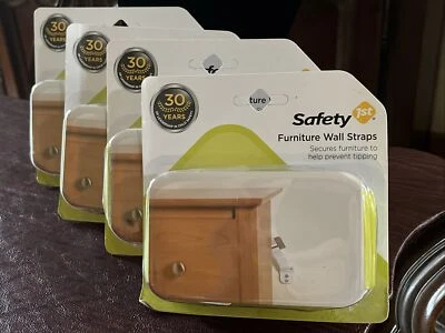 Safety 1st Furniture Wall Straps, Secure Furniture, Avoid Injuries, 2 Pack, NWT - Image 1 of 4