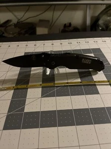 Klein Tools 44220 C08 Folding Pocket Knife Plain Edge Liner Lock Black Aluminum - Picture 1 of 6