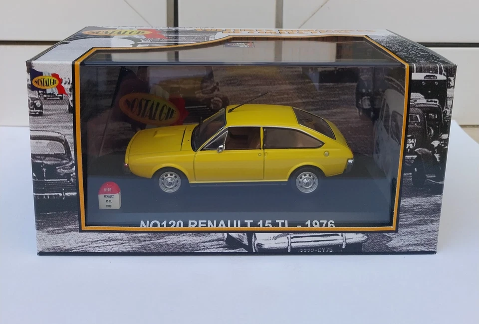 Renault 15 TL Phase II 1976 yellow Nostalgie 120 MIB 1:43 n 5 8 10 12 17 alpine - Immagine 1 di 4