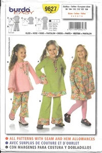 Vintage Burda Sewing Pattern # 9627 Childs Robe Pantalon Dress Pants Sizes: 3-8 - Picture 1 of 2