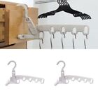 2Pcs Plastic Foldable Hangers Turnable Laundry Hanging Rack  Outdoor Travel