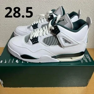 Nike Sneakers Shoes Air Jordan 4 Retro Green White Size Men US10.5 / JP28.5 NEW - Picture 1 of 7