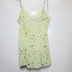 VICTORIAS SECRET Angels Womens Large Nightgown Sheer Polkadot Babydoll Green Y2K - Picture 1 of 8