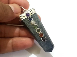 Pendentif chakra hématite guérison Reiki 7 pierres chakras cristal pendentif beau - Photo 1 sur 3