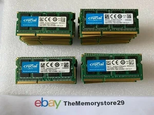 Crucial 4GB 8GB 16GB 1600MHz  Laptop Notebook DDR3 Memory RAM 204Pin SODIMM Lot - Picture 1 of 10