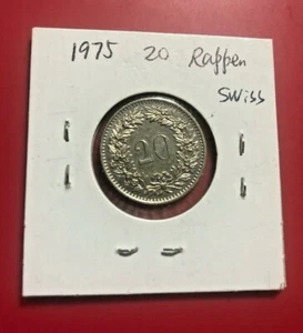 1975 20 RAPPEN SWISS COIN - NICE WORLD COIN !!!  - Picture 1 of 2